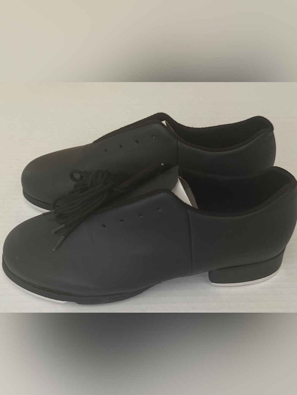Bloch Mega Tap-Flex Dance Shoes Black Leather Laces Up Women's Size 7 M New